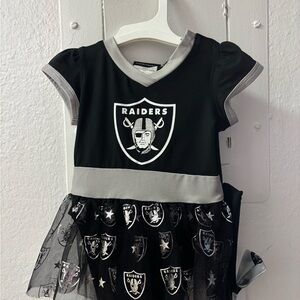 Raiders Kids Casual Dress - Black and Gray